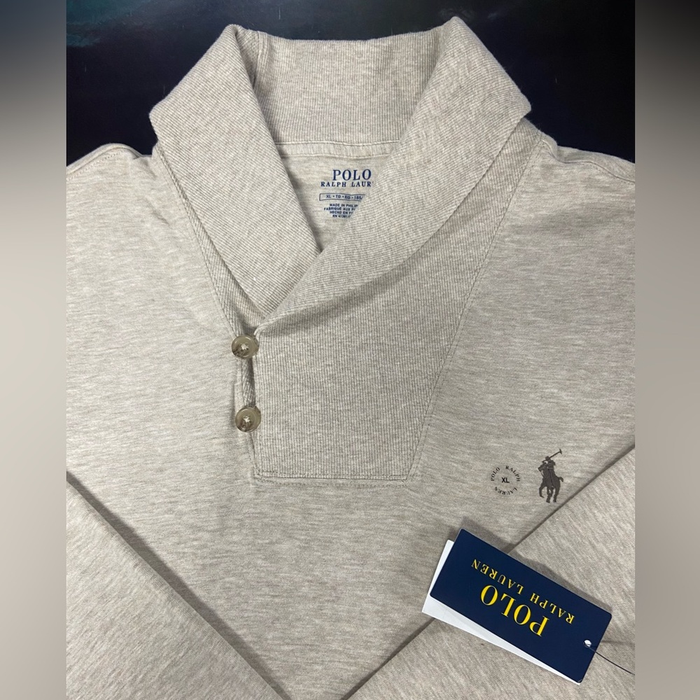 Polo Ralph Lauren Cotton Blend Jersey Classic Fit Shawl Collar Sweater